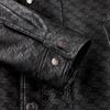 Qipai Men's Sheepskin Business Casual Leather Jacket