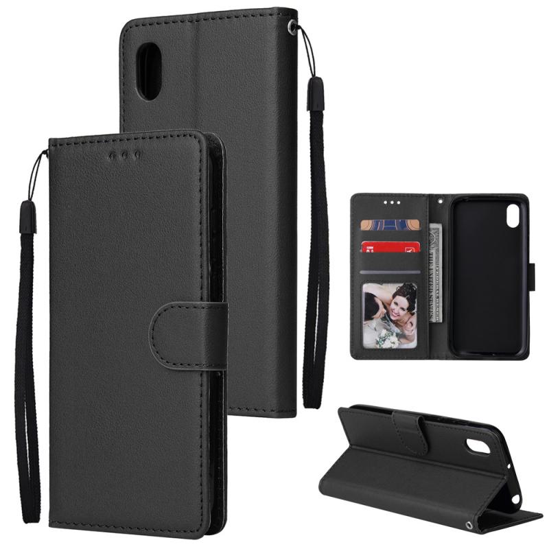 For HUAWEI Nova 3i/Y5 2019 PU Leather Protective Phone Case with 3 Cards Slots Bracket