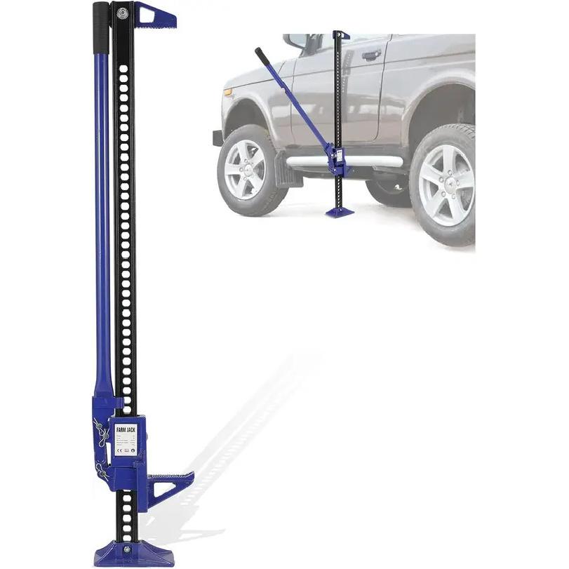 48" High-Lift Farm Jack – 3 Ton (6,600 LB) Capacity, Ratcheting Lift from 5" to 45" for Off-Road Vehicles, Trucks, Tractors