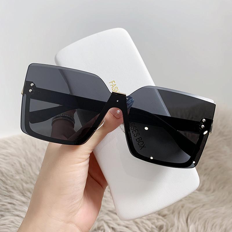 Diamond Cut-edge Sunglasses Ladies Vintage European and American Metal Half Frame Sunglasses Outdoor Sunscreen Sunglasses Y2k