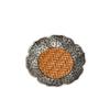 Chinese Style Hammered Alloy Rattan Coasters