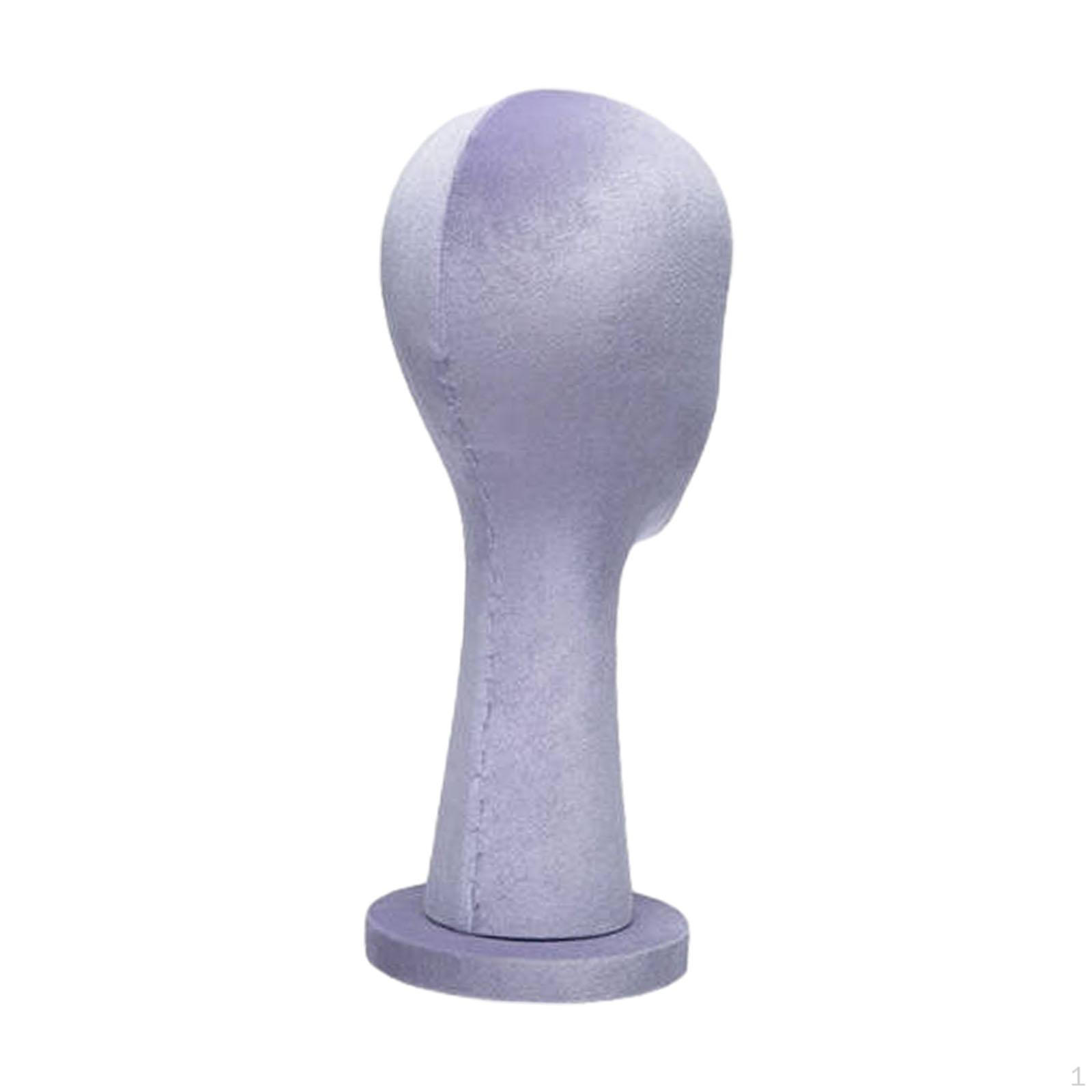 

Манекен головы для париков, Подставка для демонстрации шляп, Стеллаж для хранения головных уборов Cream Purple