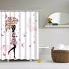 Beautiful Floral Fairy Shower Curtains Portrait Women Girl Waterproof Bath Curtain Bathroom Curtain Shower Curtain Hooks