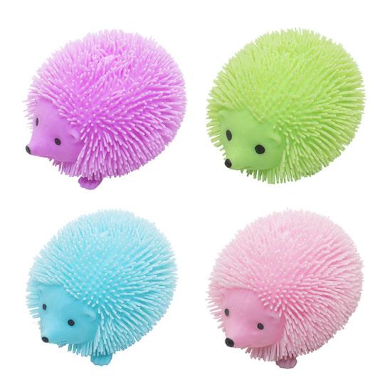 Fuzz Hedgehog Squeeze Toy Stress Relief Fuzzy Animal Squeeze Fidget Toy Focus Aid Relaxation Anxiety Relieving Hand