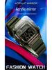SANDA Square Multi-Function Digital Sports Watch: Waterproof, Luminous, Ideal for Students and Parties