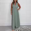 Spring/Summer 2024 Elegant Deep V-Neck Sleeveless Long Dress