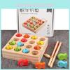 Wooden Children Fishing Puzzle Game Toy With Magnetic Catch And Number Plates