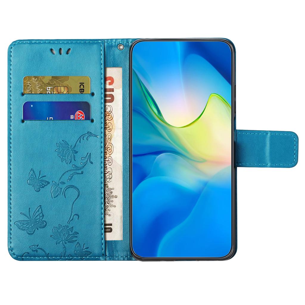 For Samsung Galaxy A37 5G/A36 5G Case Wallet Stand Imprinted Butterfly Flower PU Leather Phone Cover