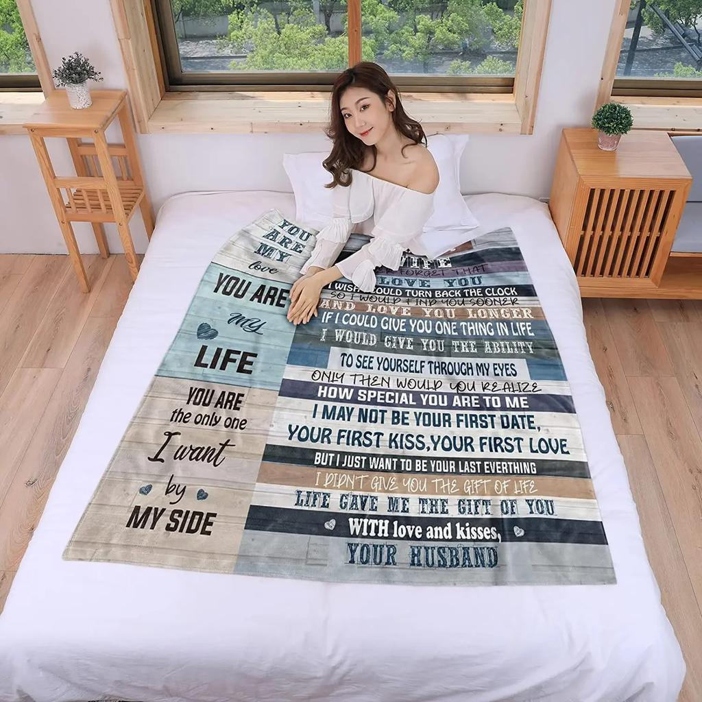 To My Wife Blanket from Husband Birthday Gifts for Wife Romantic Gifts for Her Husband To Wife Blanket Wife Birthday Gift Ideas