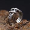 [RAFER] punk fashion summer bond of fate ring men's unique design silver plated Super cool