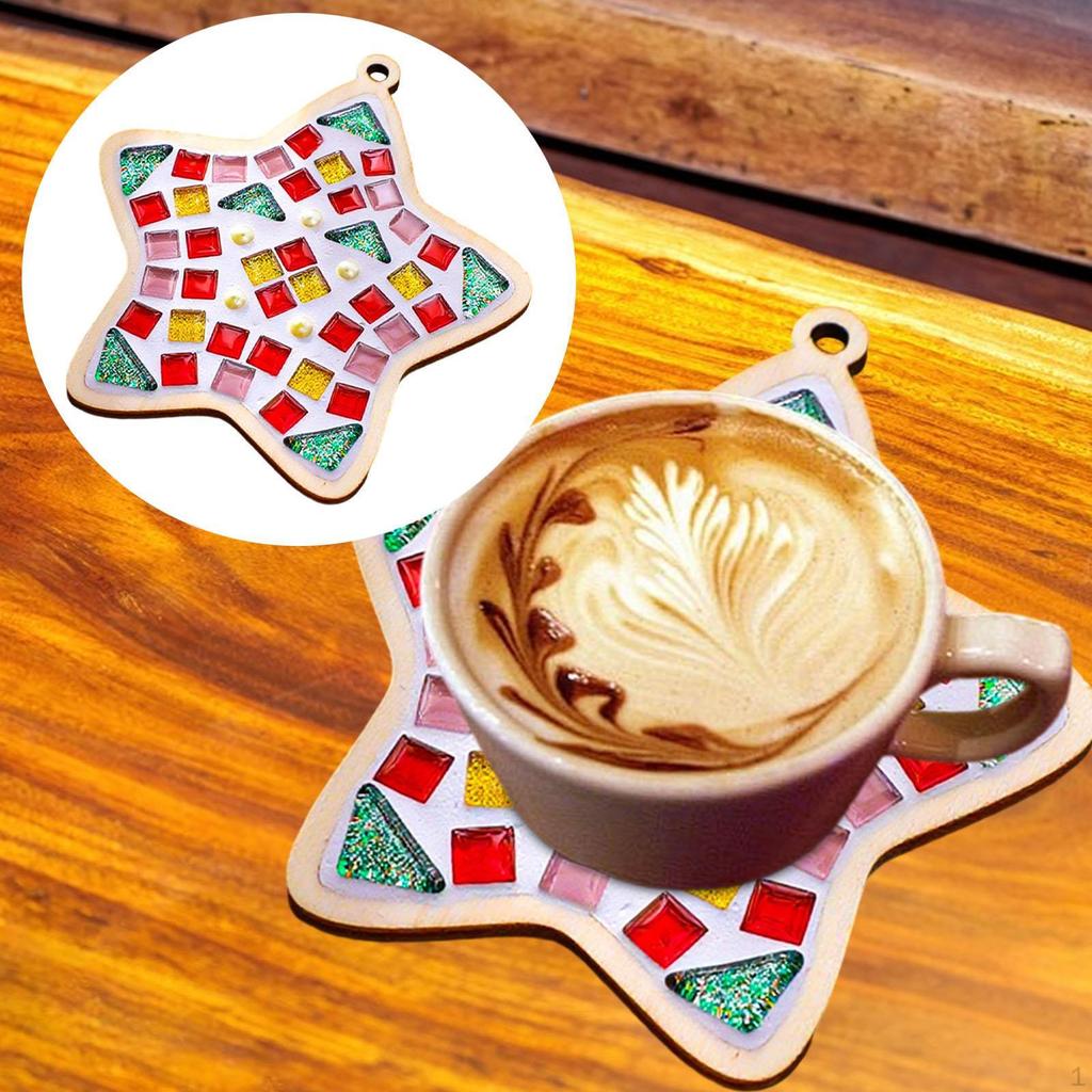 Mosaic Coaster Craft Decor Christmas Gift Make Your Own Mixed Color
