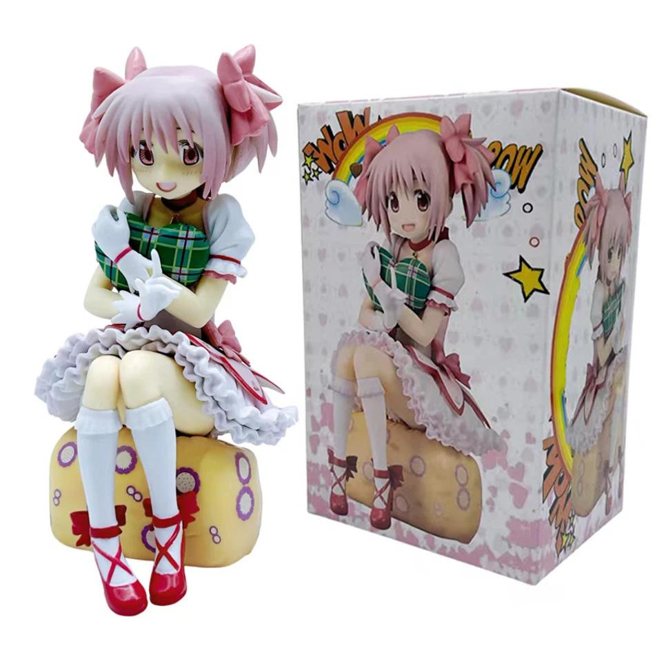 Aniem Figure  Anime Puella Magi Madoka Magica Cute Sitting Capital Girl PVC Anime Action Figures Anime Cartoon Model Toy Gift