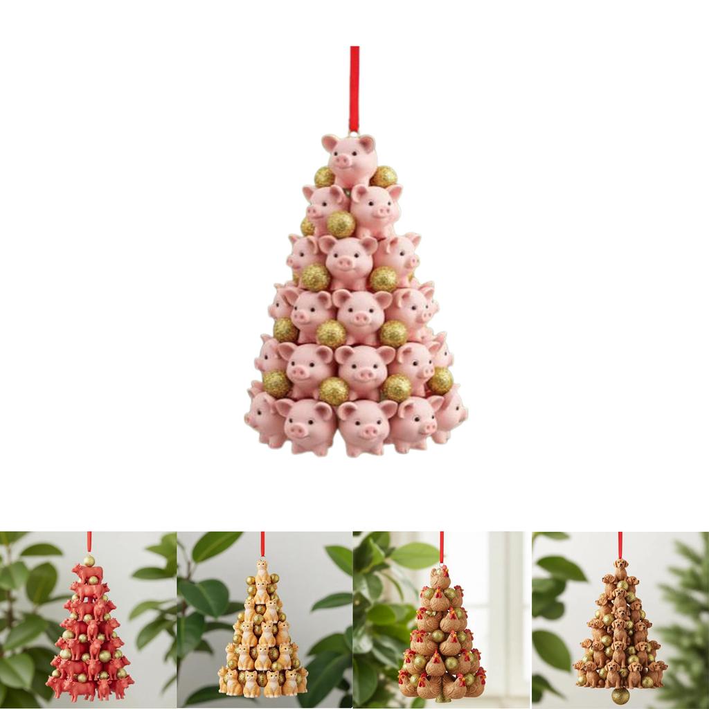 Acrylic Flat Simulation Animal Decoration Pendant Christmas Tree Home Decoration Pendant