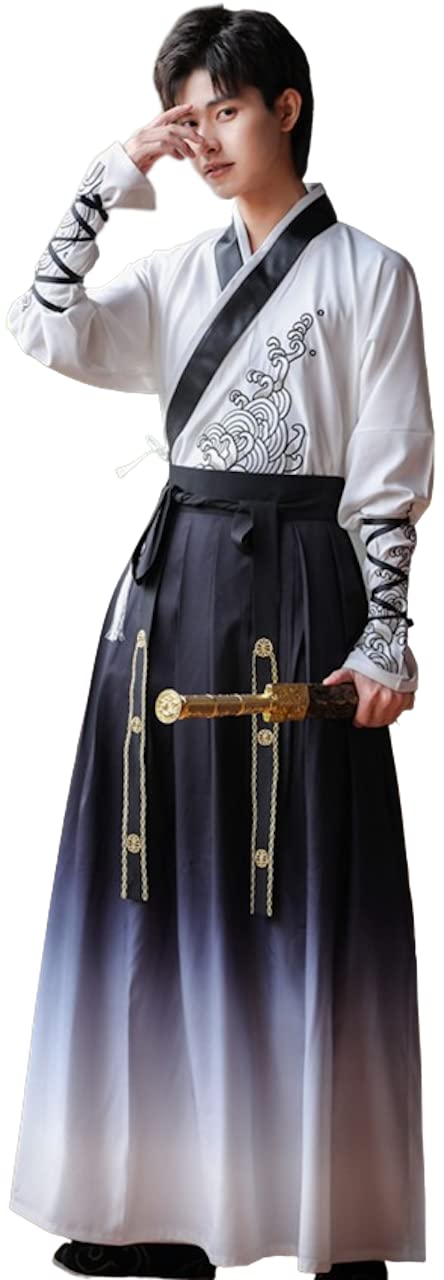 

Леди Ленивый Ханфу Косплей Кимоно и Плюс Черный Градиент Мужская Хакама, Размер, (L) чёрный