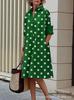 European and American Style Fashion Printed Cardigan Dress