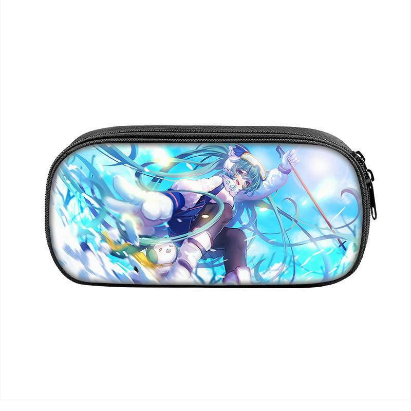 Hatsune Miku Pencil Case Miku Anime Surrounding Male And Female Students Large Capacity Stationery Case Pencil Case Bag