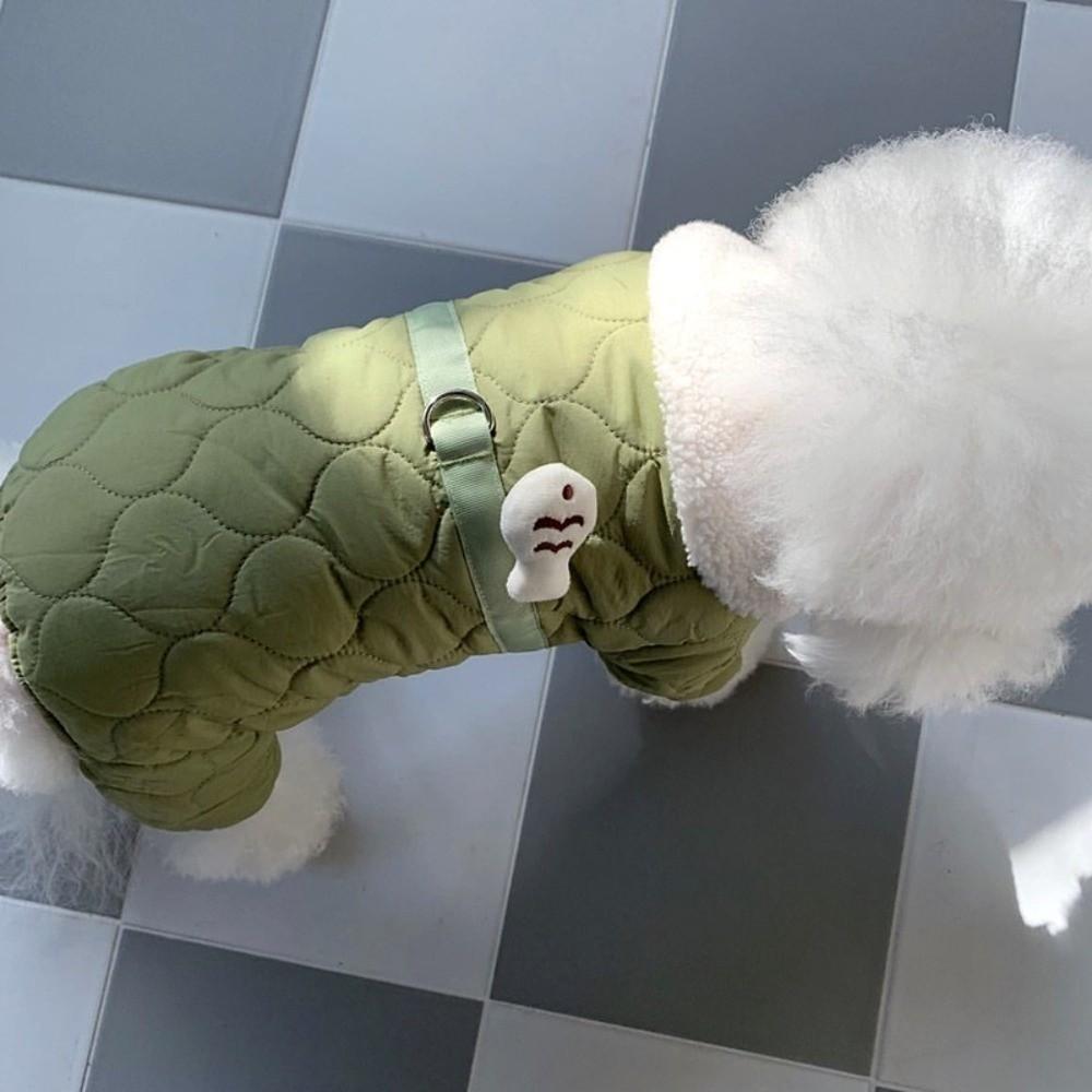Plush Dog Warm Clothes Windproof Dog Bodysuit Fashion Pet Clothes Cat