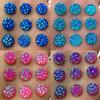 Gör-det-själv 40 st 12 mm rund AB Resin Flatback Rhinestones för telefonbröllopshantverk