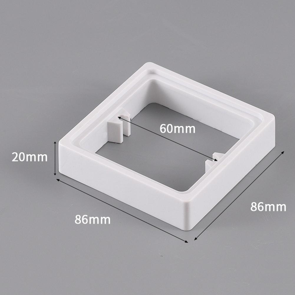 2pcs Single Socket Spacer Square Spacer Box Frame 86 Type Wire Box Height Increasing Ring Repairer Switch Socket Panel Gasket