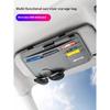 Car PU Leather Sun Visor Glasses Clip Card Holder Storage Pockets For Mercedes Benz AMG R C E V Class Viano SLK GLC SL Vito GLK