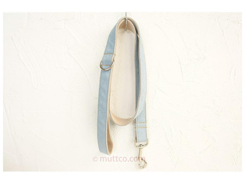 Custom Blue Dog Leash and Collar Set