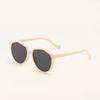 Glasses 95107 Large Frame Black Oval Thin Face Sunglasses Women, Sunglasses Men