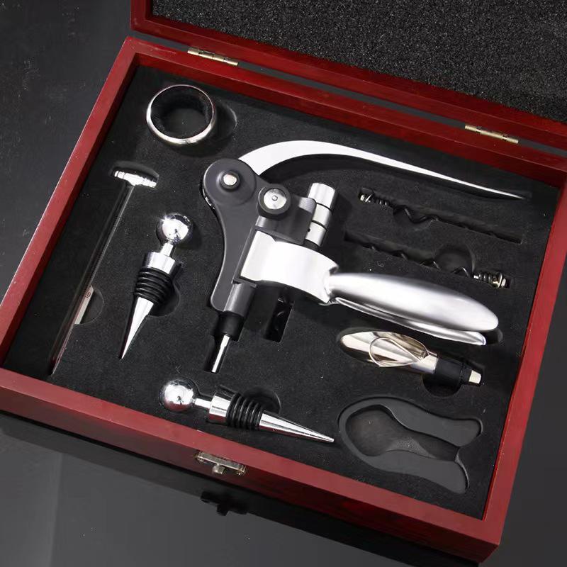 Rabbit Ear 9-Piece Wine Opener Gift Set In Wooden Box