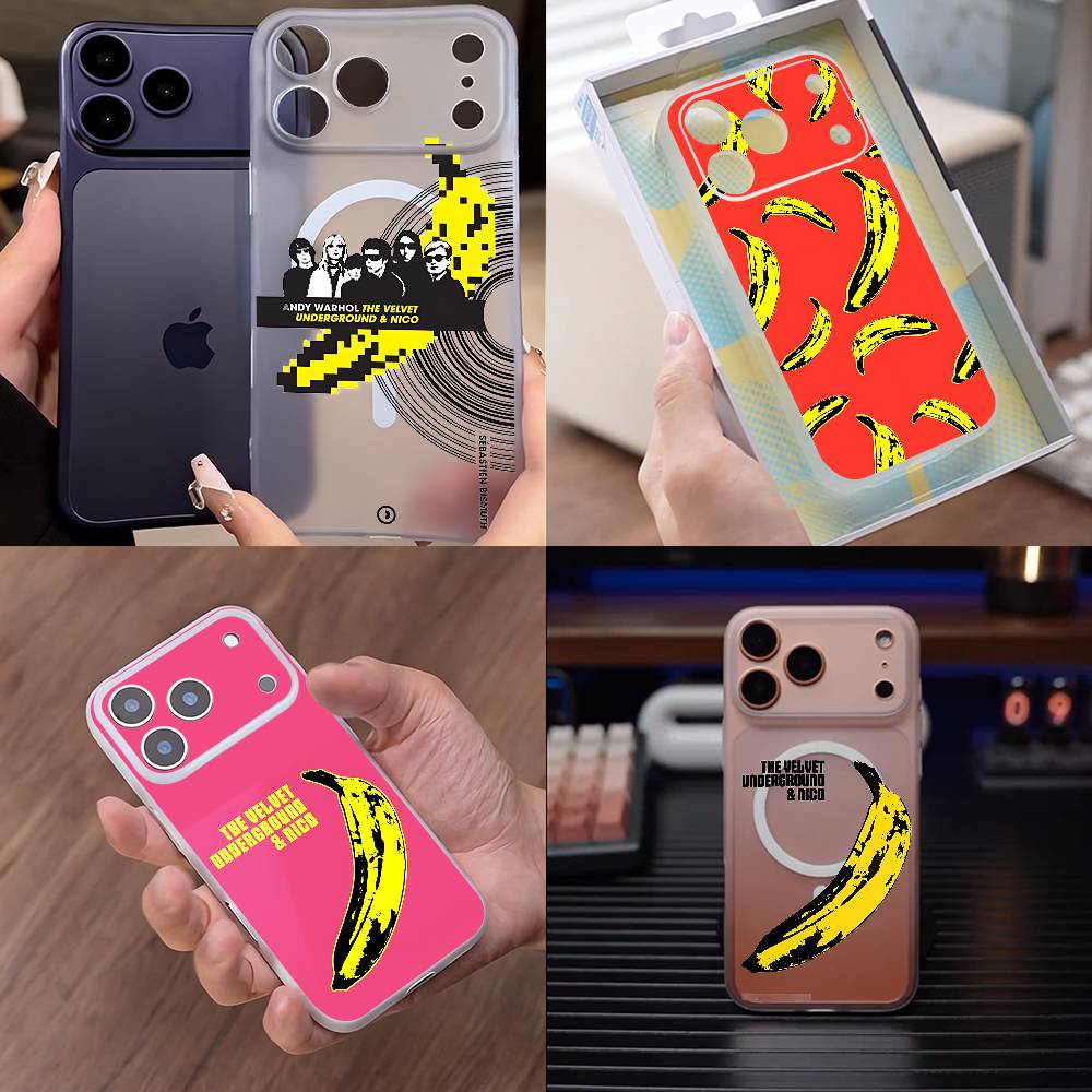 The Velvet Underground & Nico Phone Case For iPhone 12,16,11,14,13,17,15,Pro,Max,Plus,E,Air,Mini Wireless Charge Magnetic Clear