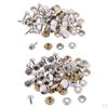 20 Buttons Buckle Clasp Rivet with Screws for DIY