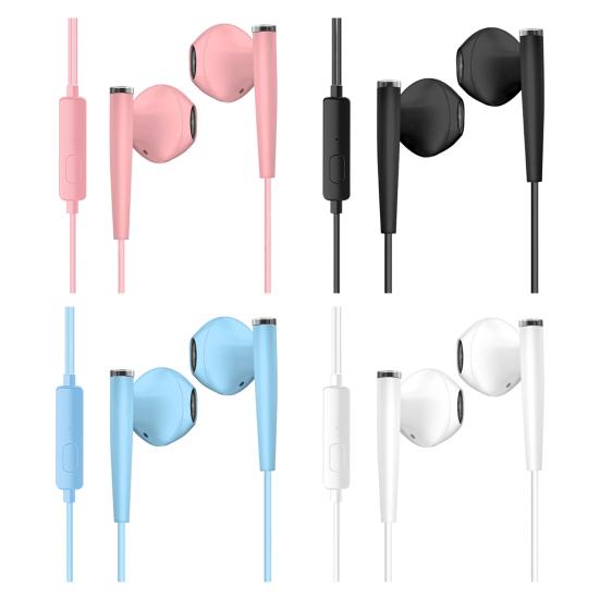 Wired Earbud Fevers Sensitive Ergonomic 3.5mm Sound Quality Wired Super Bass In-ear Earbud