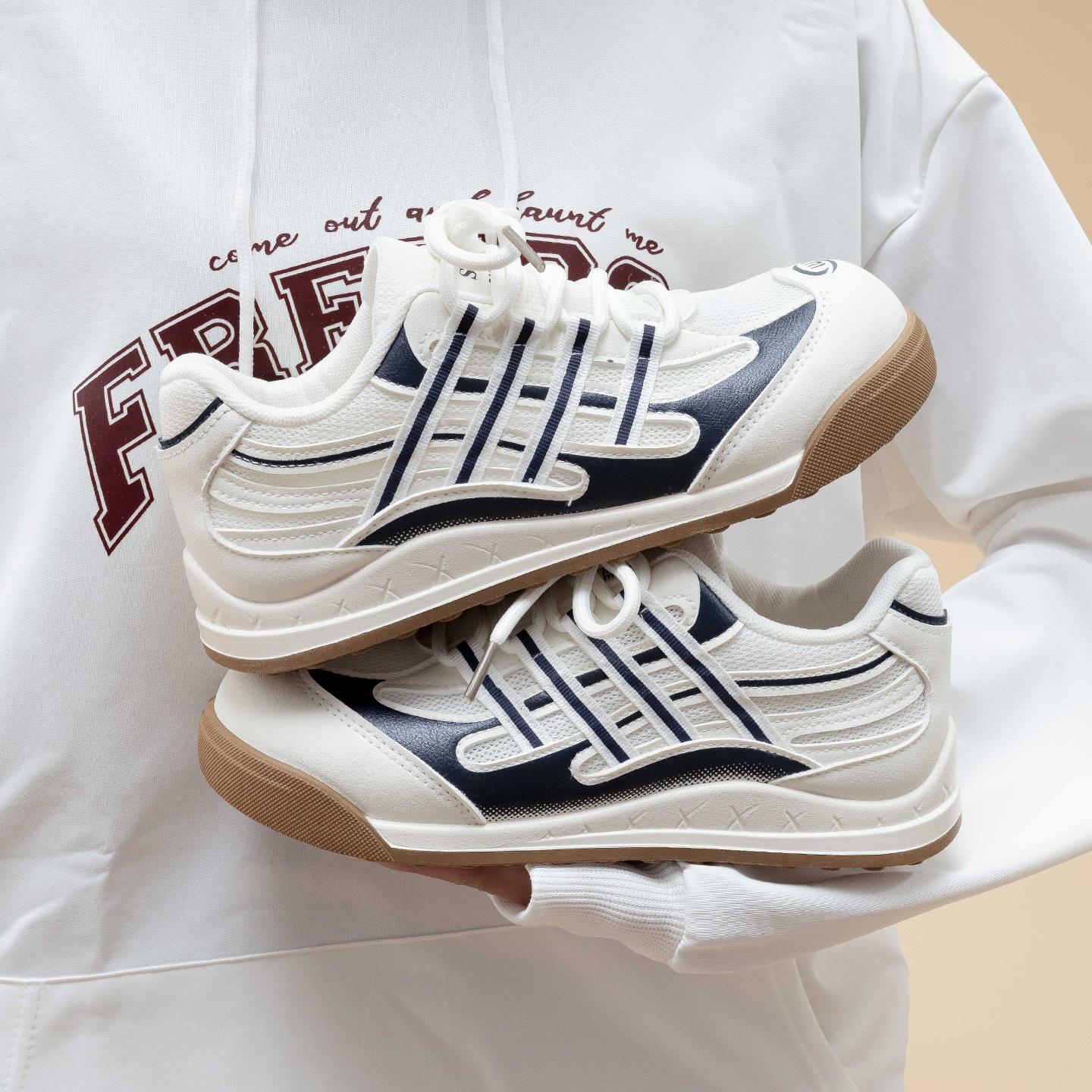 Belle spring new leisure sports Forrest Gump shoes breathable mesh lace-up leisure moral training 35