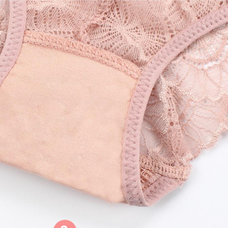 Mid Rise sexi čipkované trojuholníkové nohavičky Priehľadné bezšvové elastické spodné prádlo so širokým pásom Dámske trojuholníkové nohavičky