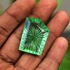 29x20mm LIMITED Fancy Cut NATURAL Green Topaz Loose Gemstone