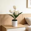 Tulip Artificial Plant Decor With Plastic And Silk For Wedding Photography And Home Interior