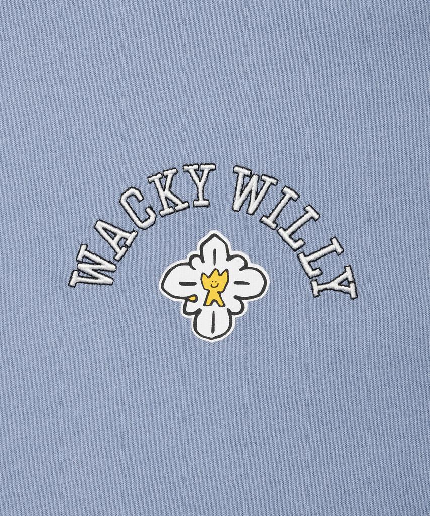 WACKY WILLY Kiki Arm Graphic Long Sleeve Light Blue