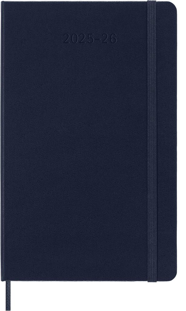Moleskine Notebook 2025 Starting July 18 Months Weekly Diary Large Size 13cm X Height Hard Cover Sapphire Blue DHB2018WN3Y26 (Width 21cm)