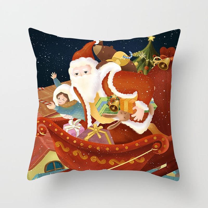 Festliche Weihnachtskissen Nordische Weihnachtsbäume Druck Kissenbezug Nachttisch Zuhause Rückenabdeckung