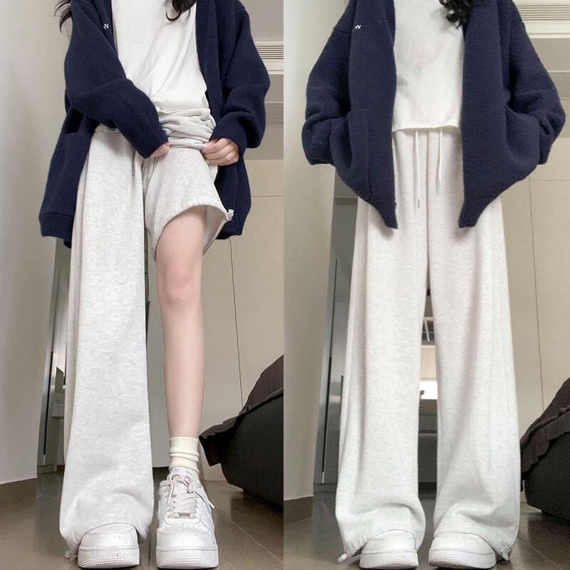 LANGSHA Women's High-Waist Wide-Leg Sweatpants