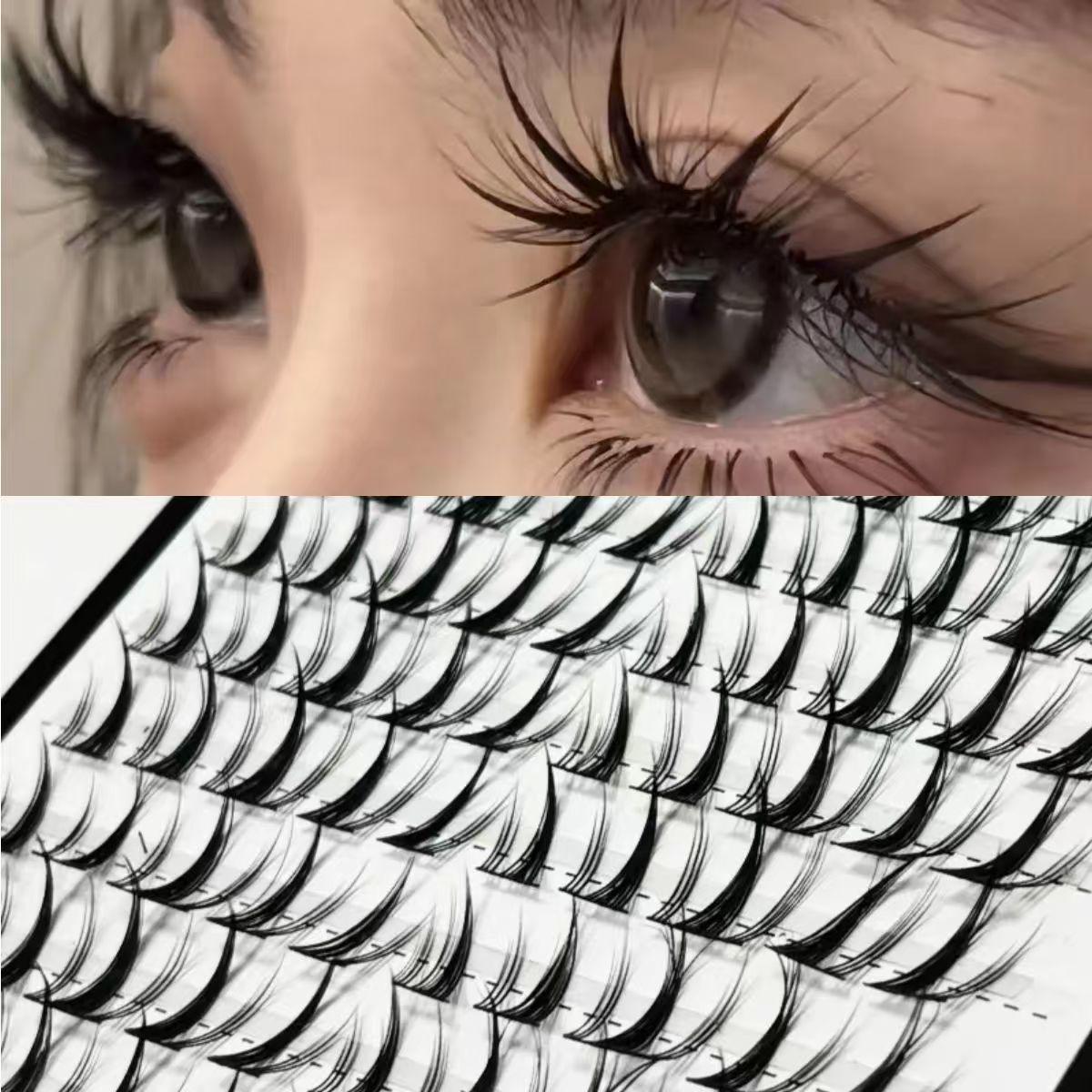

Glue-Free Sunflower False Eyelashes: Segmented Three-Step, High Quality, Natural Look, Thick & Dense, No Removal Needed. No Eyelashes, Only Glue Tweezers