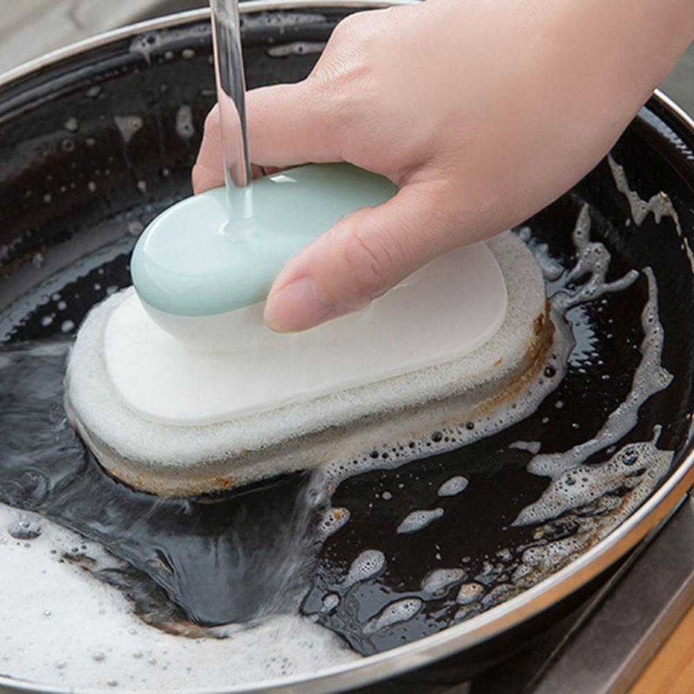 Household Bathroom Wear-resistant Durable Sponge Cleaner Scrubber Cleaning Tool Bathtub Brush