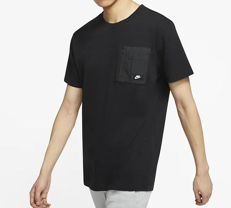 Nike T Shirts Men's Black Crew Neck Moderate Straight Fit CJ4324-010