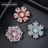 Fashion Luxury Rhinestone Snowflake Brooch Rotatable Snowflake Suit Pins Clothing Accessories Shiny Corsage Christmas Gifts
