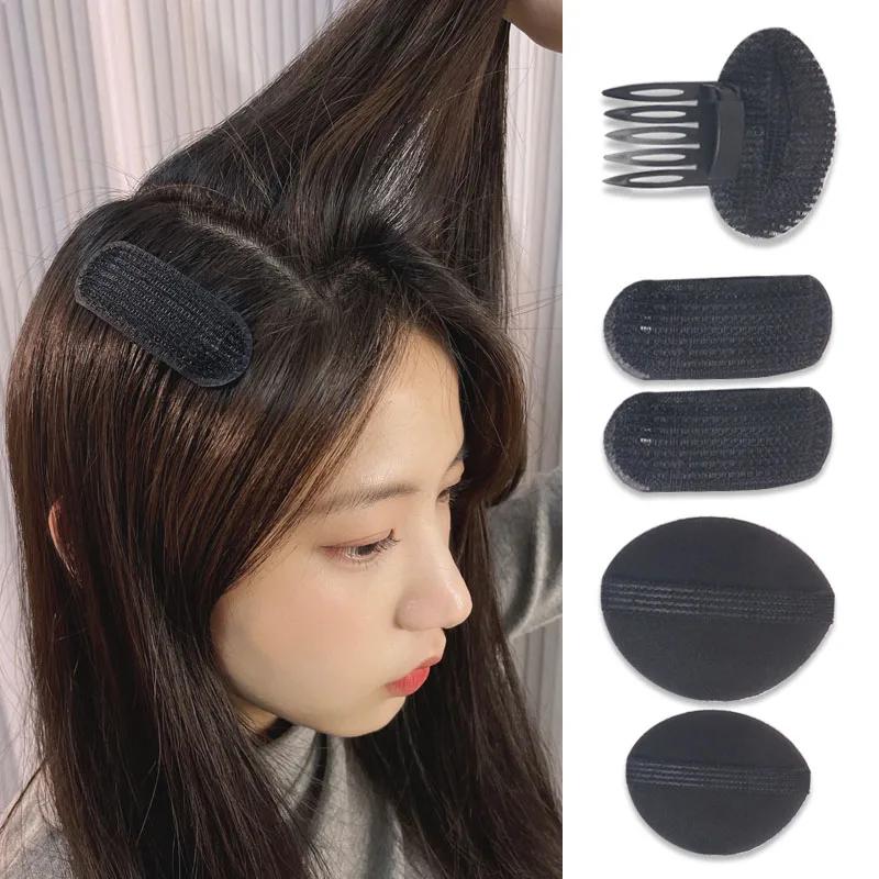 2/4 STÜCKE Puff Haar Kopfkissen Haarspangen Unsichtbares Volumen Haarbasis Flauschiger Schwammclip Dutt DIY Haarstyling-Werkzeug für Frauen Mädchen