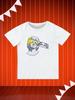 Round Neck Printed Pattern Pullover Short Sleeve Kids Tops Statue of Liberty