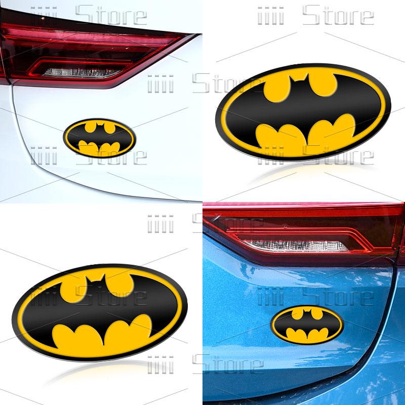 Universal 3D Chrome Metal Bat Symbol Emblem Car Styling Side Badge Tail Badge Auto Body Sticker Auto Exterior Accessories