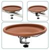 Adjustable Deck Railing Bird Bath Plastic Removable Bird Bath Feeder Deck Mounted Bird Bath for Garden Feeder Accessories