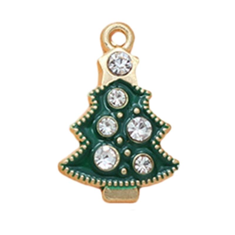 Christmas Enamel Charms for Jewelry Making, Mini Christmas Tree Pendants Charm for DIY Necklace Bracelet Earrings Making