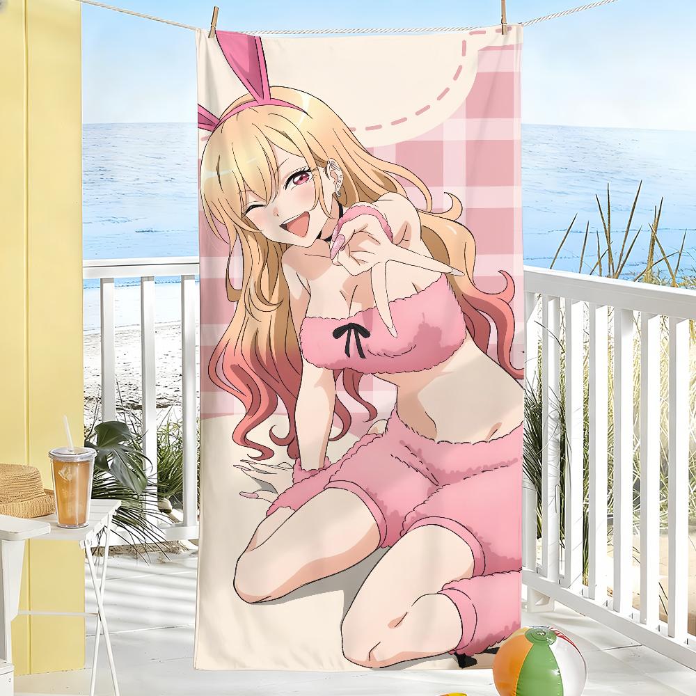 Anime My Dress-Up Darling Towel Soft Pool Gift For Travel Gym Shower Camping Quick Dry Sports Large Beach Towels