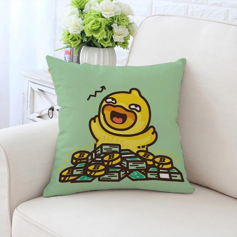 Cute Little Yellow Duck Pillowcase Car Ornaments Office Living Room Sofa Home Pillowcase