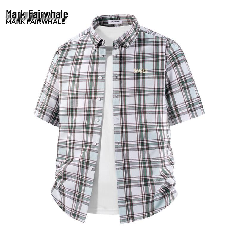 Mark Fairwhale Men s Plaid Short Sleeve Shirt M